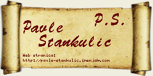 Pavle Stankulić vizit kartica